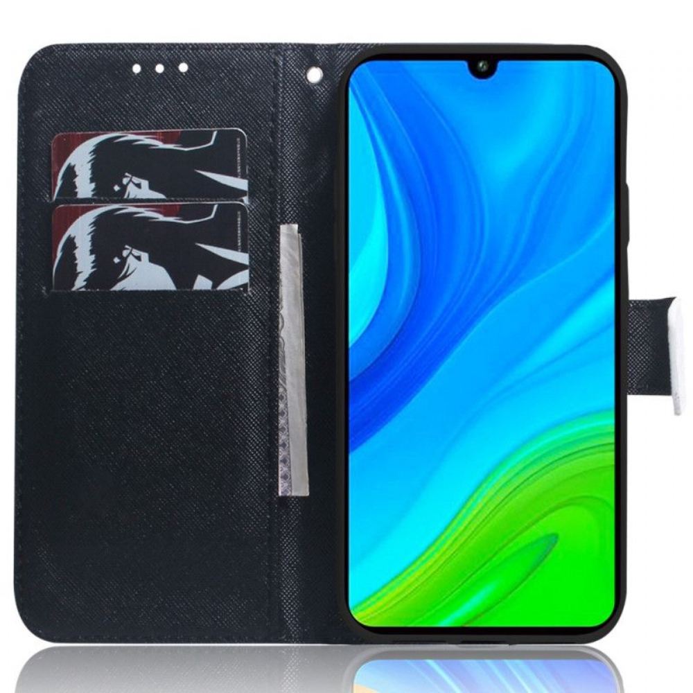 Flipové Pouzdro Na Poco X5 5G Na Lana Strappy Štěně Sen