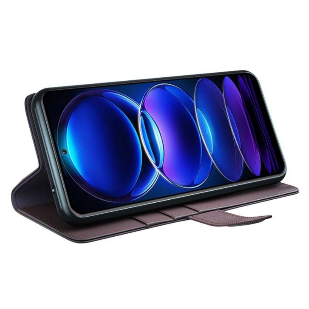 Kožené Pouzdro Na Poco X5 5G Pravá Kůže