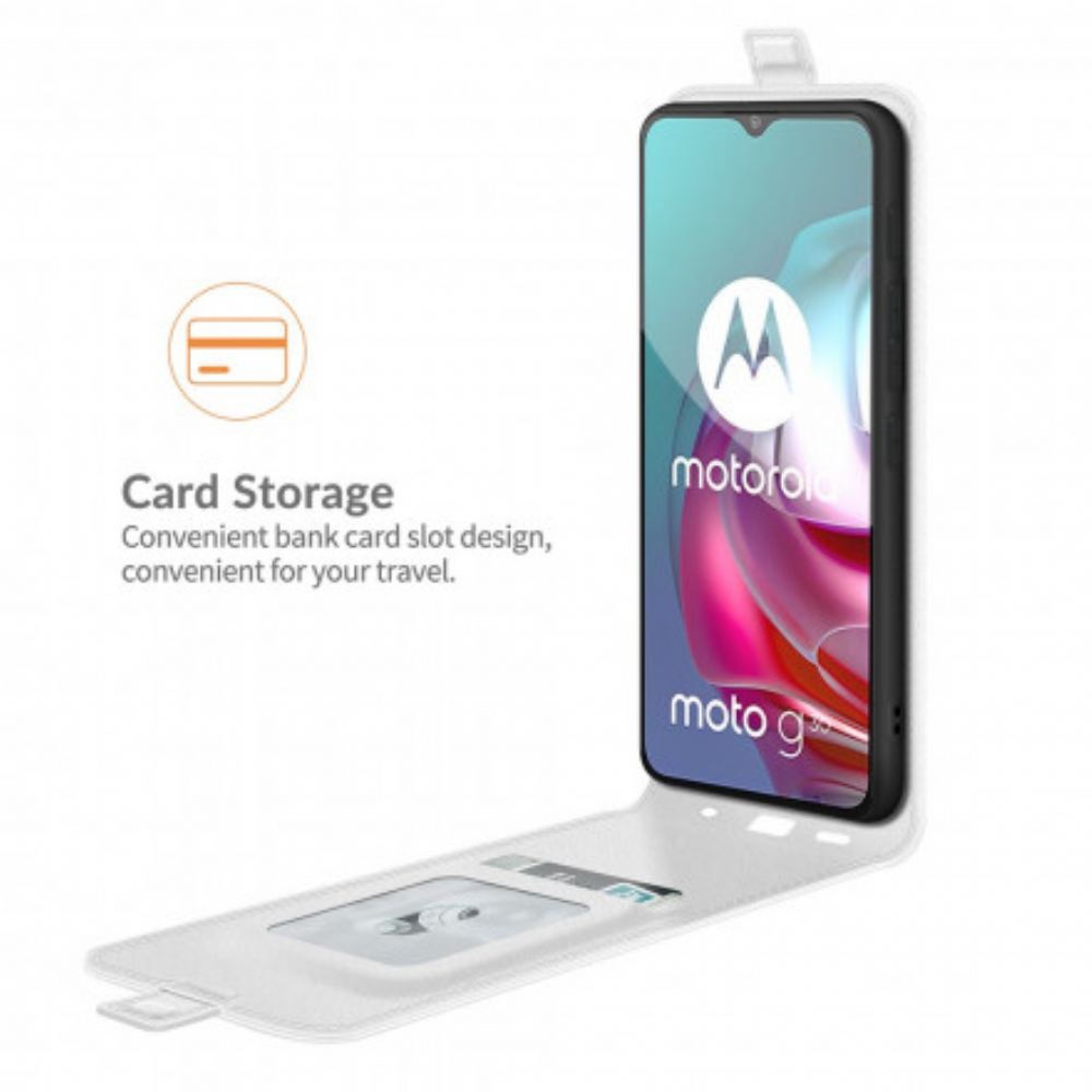Flipové Pouzdro Na Moto G10 / G30 Kožené Pouzdro Kožený Efekt Vertikální Klapky