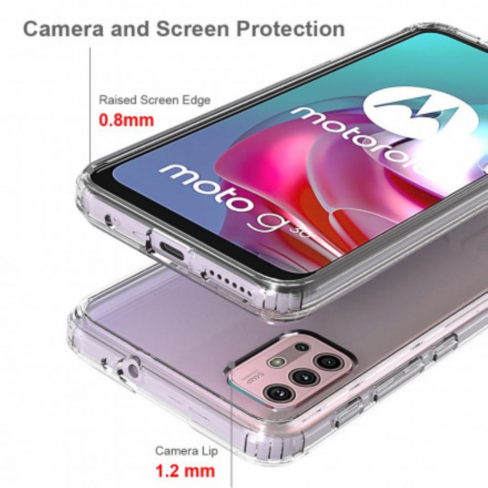 Kryt Na Moto G10 / G30 Vymazat Vyztužené Rohy