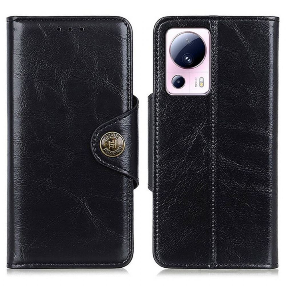 Flipové Pouzdro Na Xiaomi 13 Lite Imitace Lakované Kůže Khazneh
