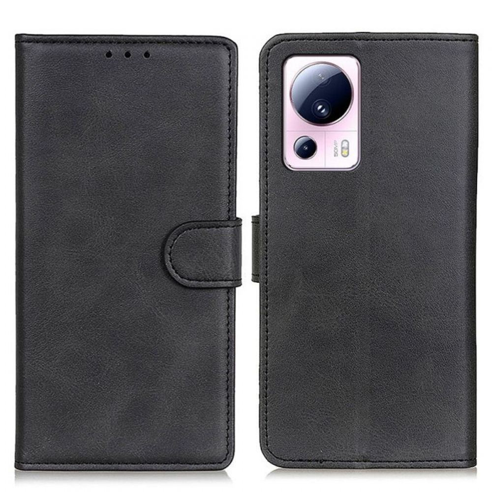 Flipové Pouzdro Na Xiaomi 13 Lite Matná Umělá Kůže