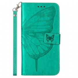 Flipové Pouzdro Na Xiaomi 13 Lite Motýlí Design Se Šňůrkou
