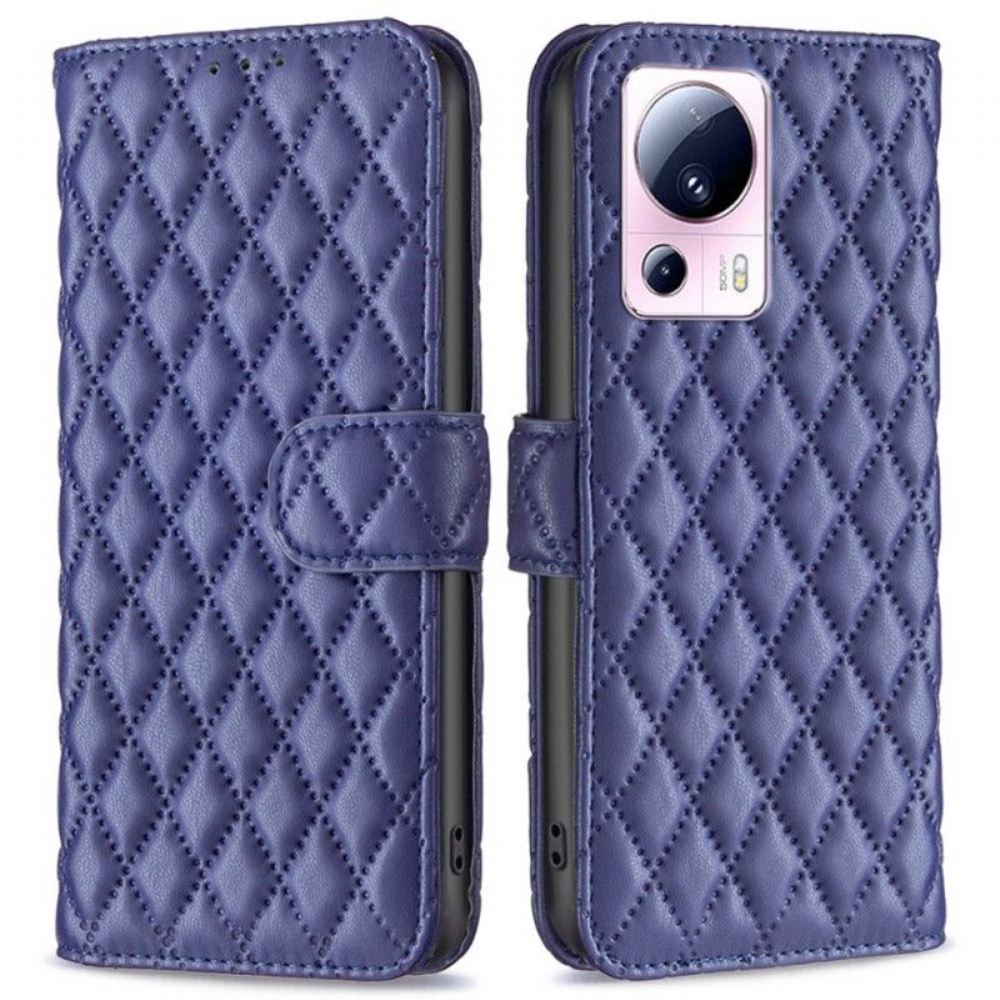 Kožené Pouzdro Na Xiaomi 13 Lite Klasické Prošívané