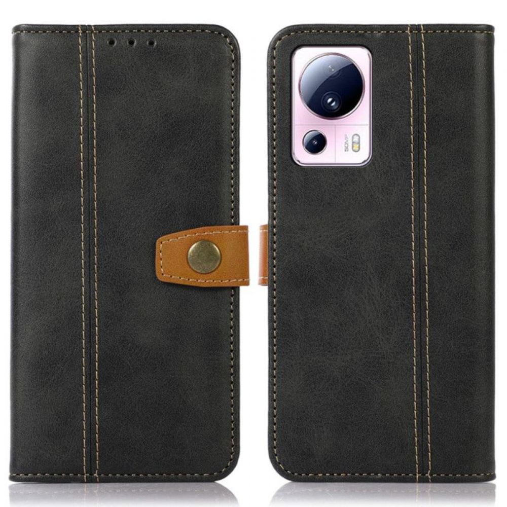 Kožené Pouzdro Na Xiaomi 13 Lite Popruhy