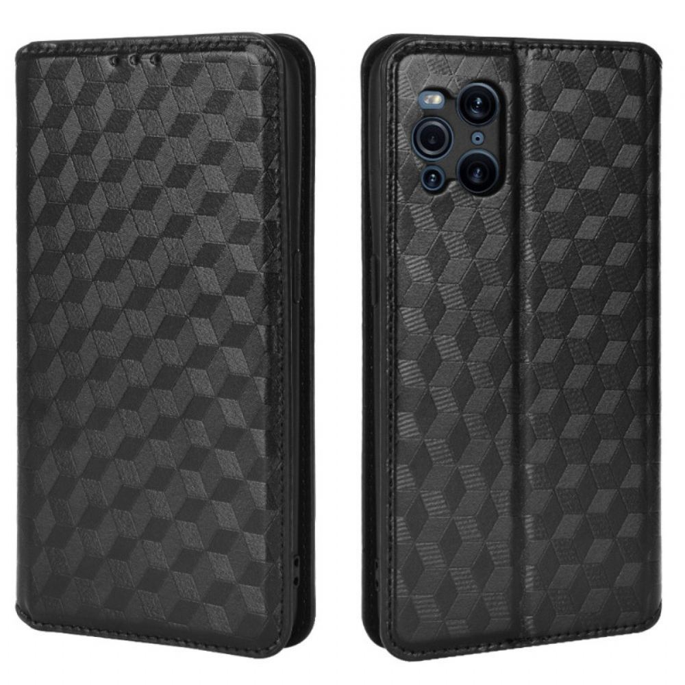 Kryty Na Mobil Na Oppo Find X3 / X3 Pro Flipové Pouzdro Efekt Diamantové Kůže