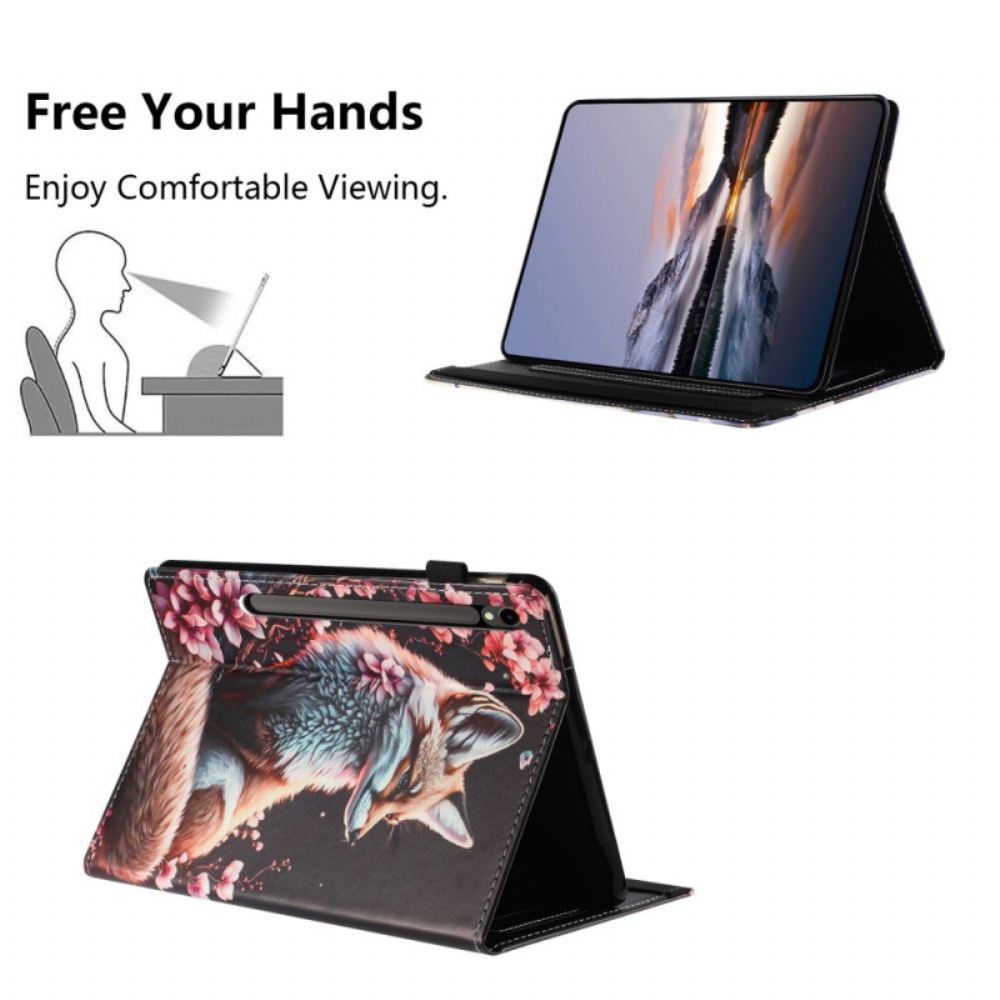 Pouzdro Samsung Galaxy Tab S10 Fe Design Lišky