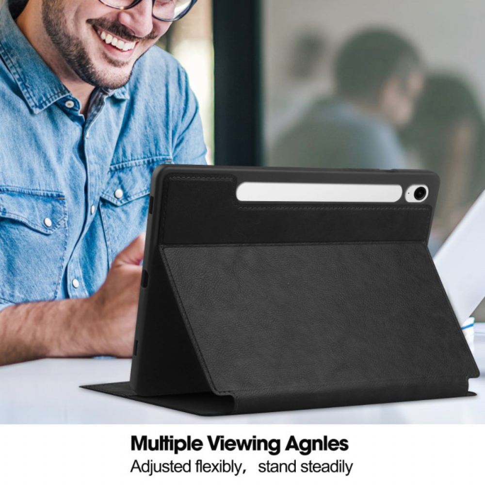 Pouzdro Samsung Galaxy Tab S10 Fe Kožený Efekt