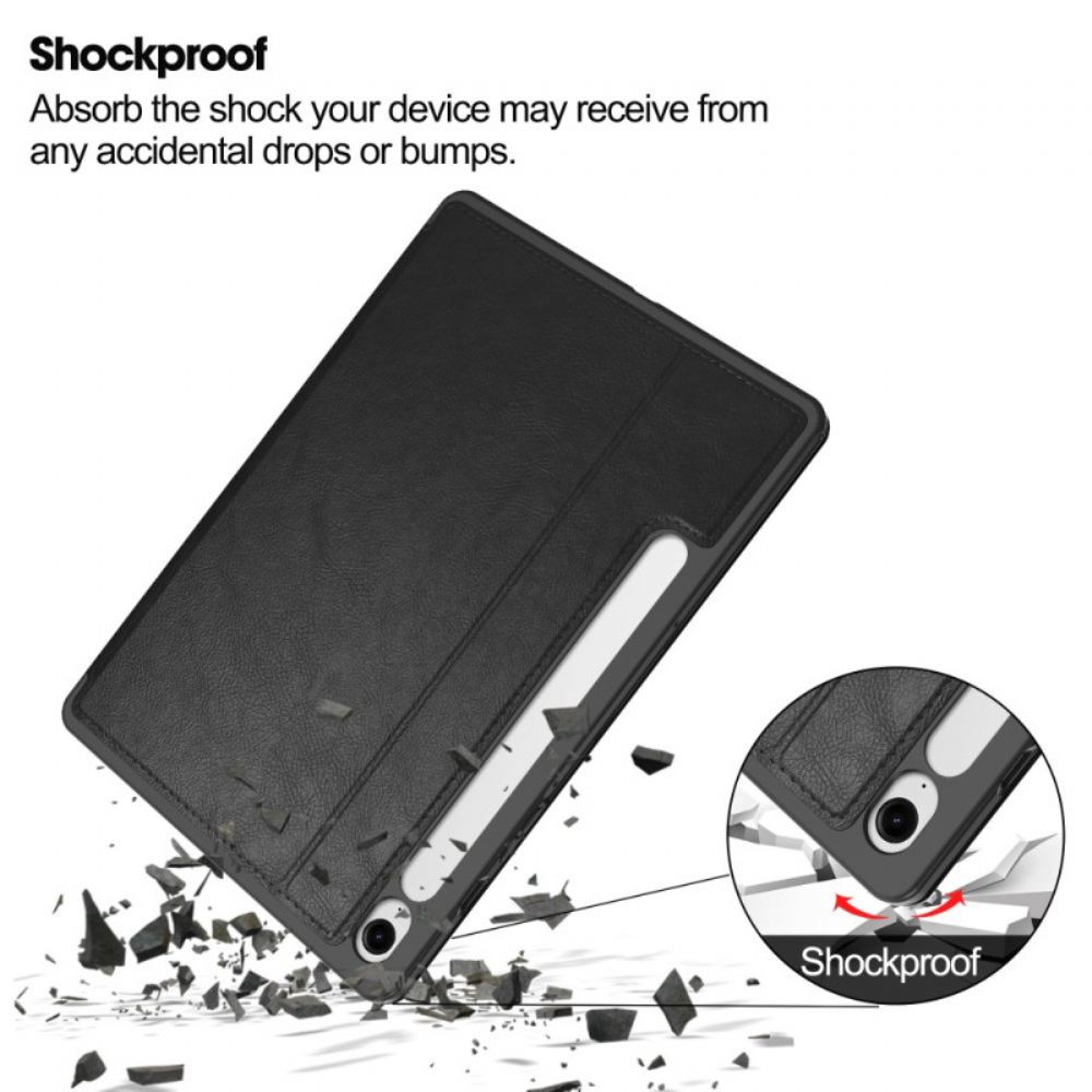 Pouzdro Samsung Galaxy Tab S10 Fe Kožený Efekt