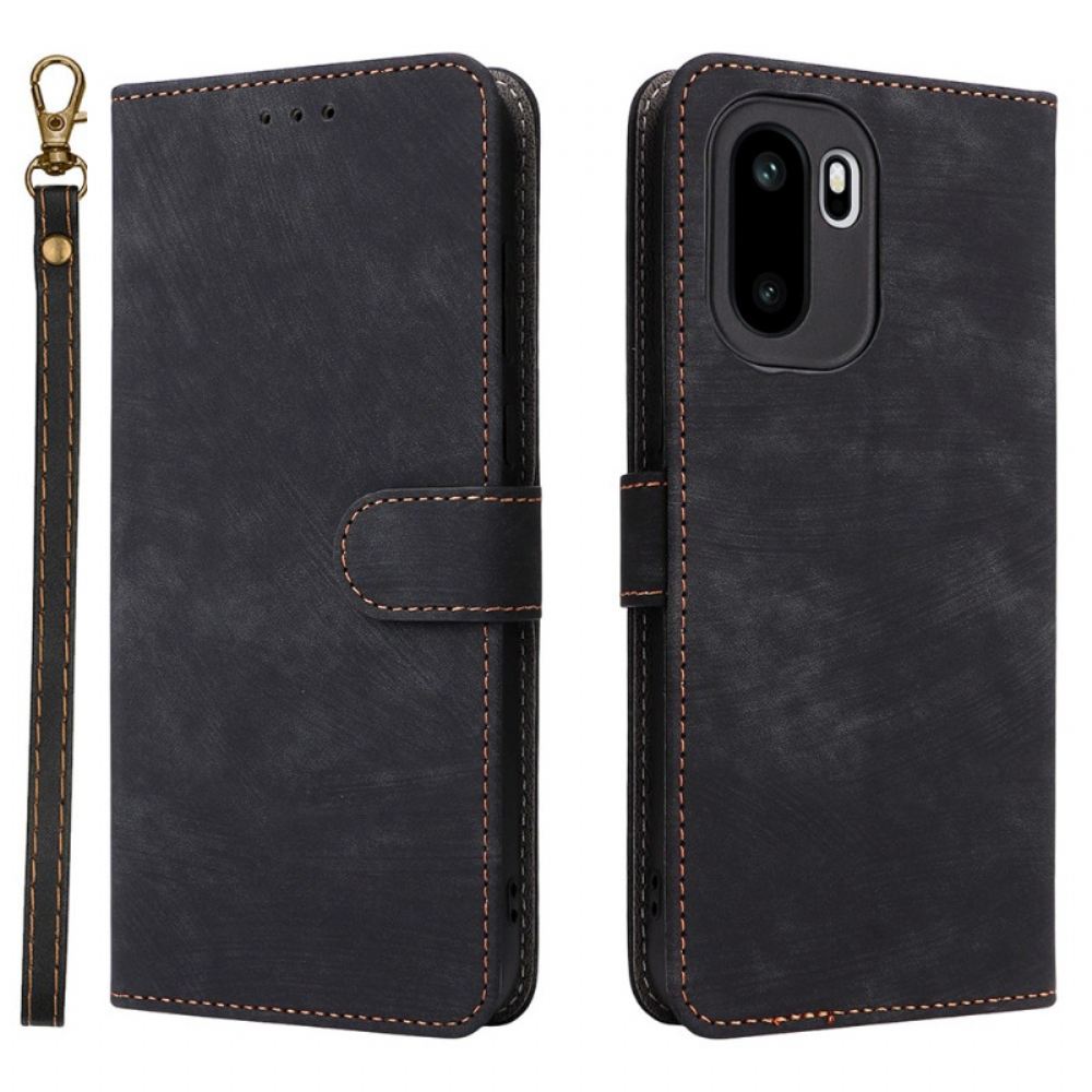 Kožený Kryt Na Oneplus 15r Blokování Rfid Semišový Efekt