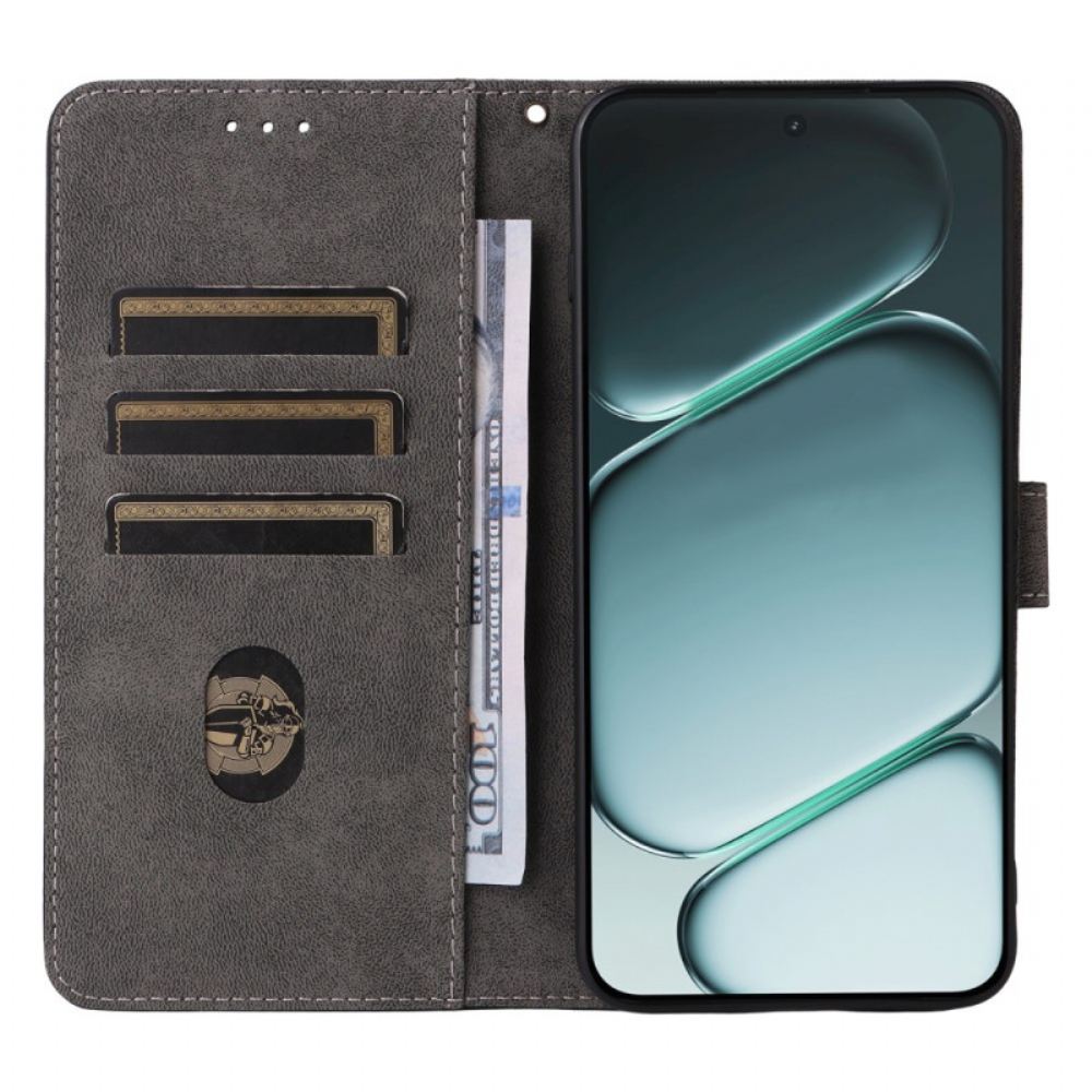 Kožený Kryt Na Oneplus 15r Blokování Rfid Semišový Efekt