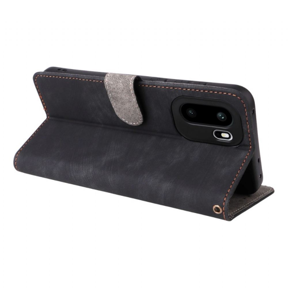 Kožený Kryt Na Oneplus 15r Blokování Rfid Semišový Efekt