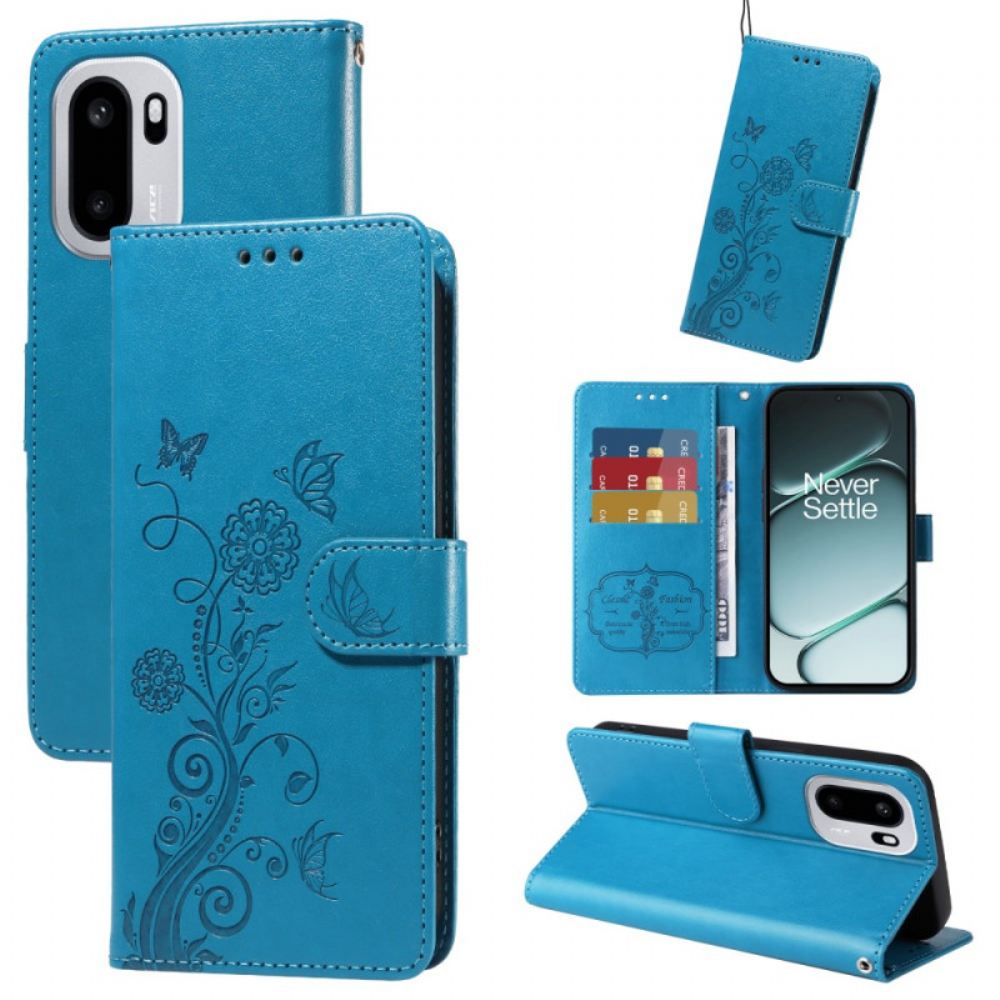 Kožený Kryt Na Oneplus 15r Květinový Vzor