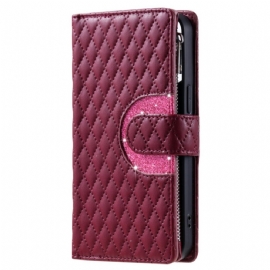 Kožený Kryt Oneplus 15r Prošívaná Peněženka S Flitry