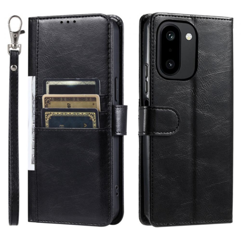 Peněženková Pouzdra Oneplus 15r Kryty Na Mobil 6 Slotů Na Karty A Šňůrka Na Krk