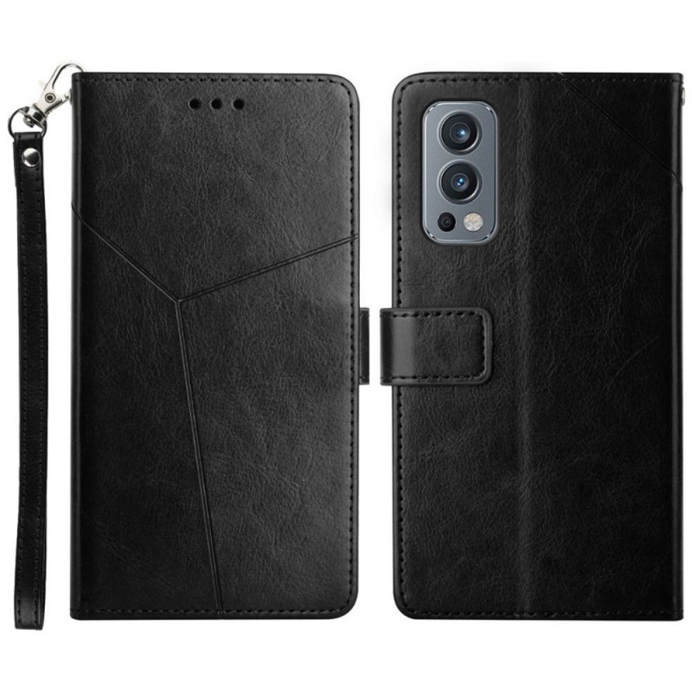 Flipové Pouzdro Na OnePlus Nord 2 5G Design Geo Y Ve Stylu Kůže