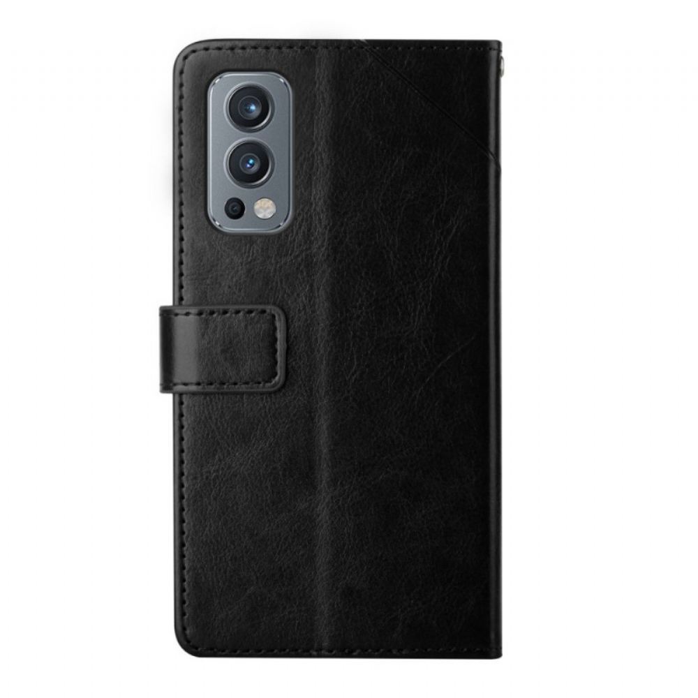 Flipové Pouzdro Na OnePlus Nord 2 5G Design Geo Y Ve Stylu Kůže