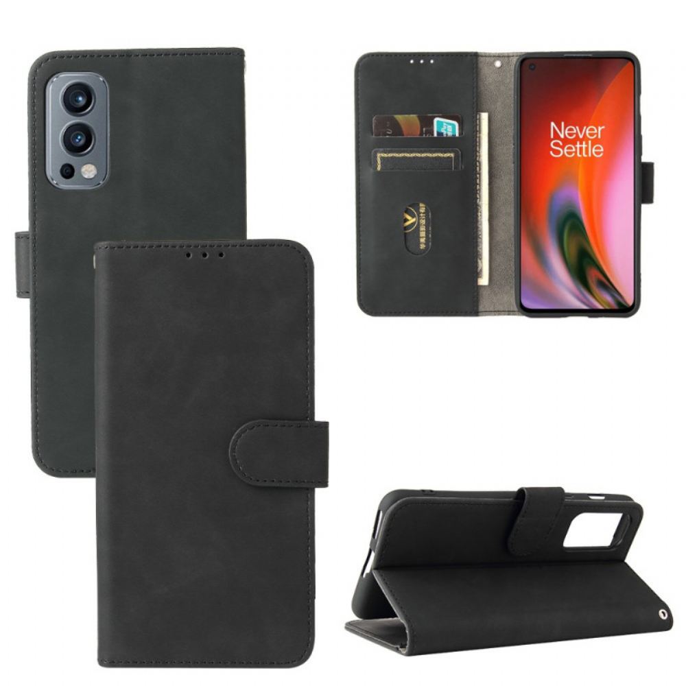 Flipové Pouzdro Na OnePlus Nord 2 5G Dotek Pokožky