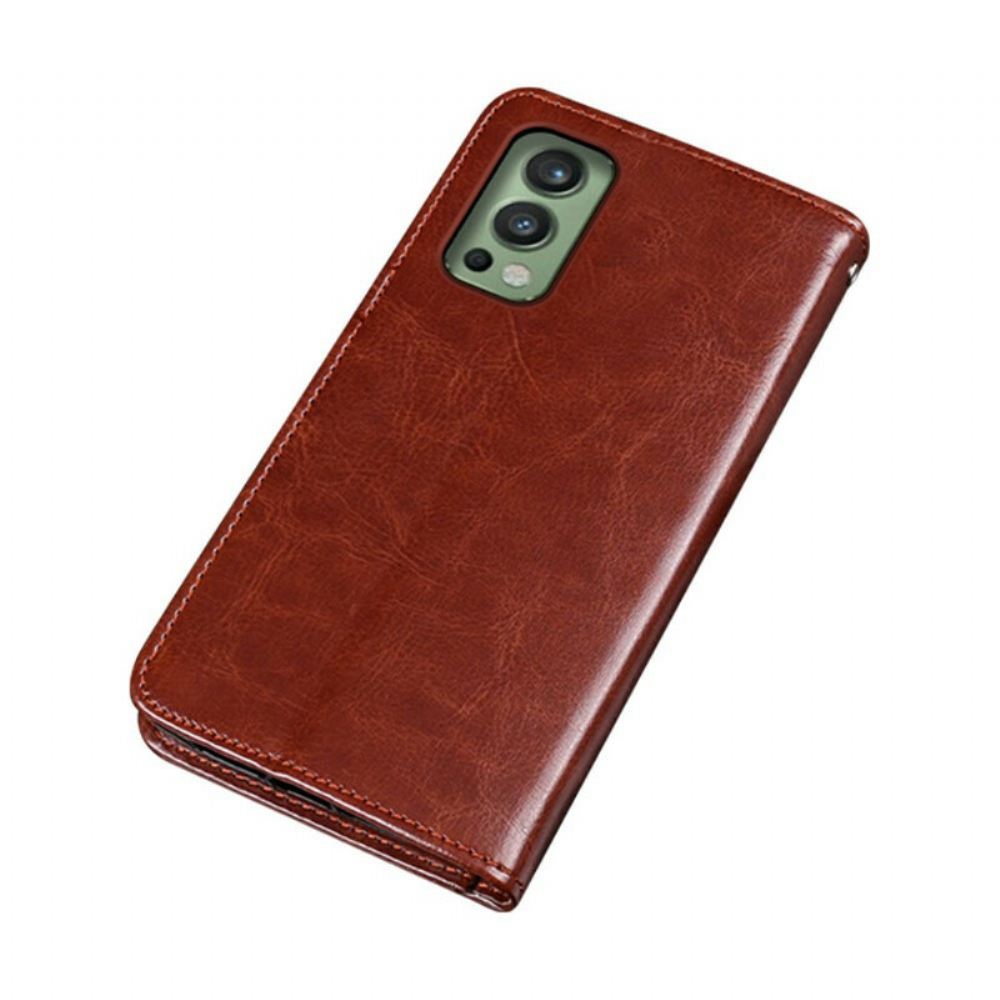 Flipové Pouzdro Na OnePlus Nord 2 5G Imitace Kůže Idewei