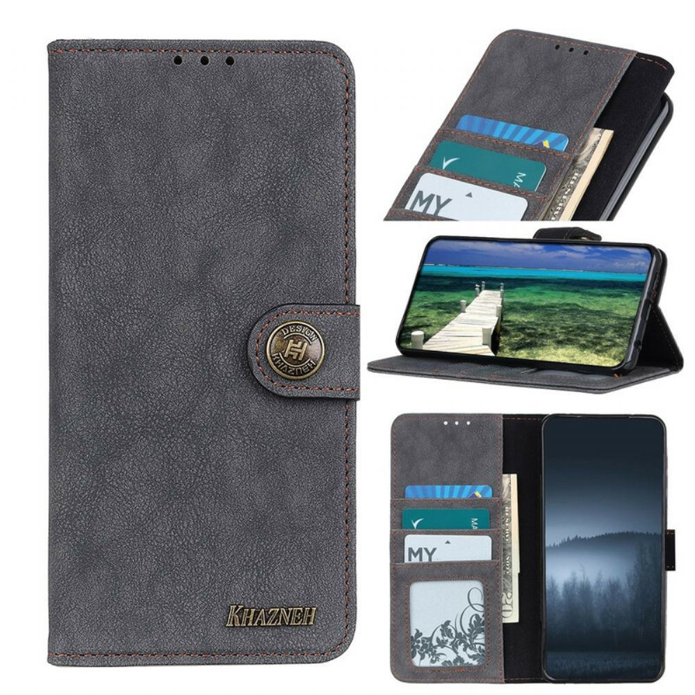 Flipové Pouzdro Na OnePlus Nord 2 5G Khazneh Retro Štípaná Umělá Kůže