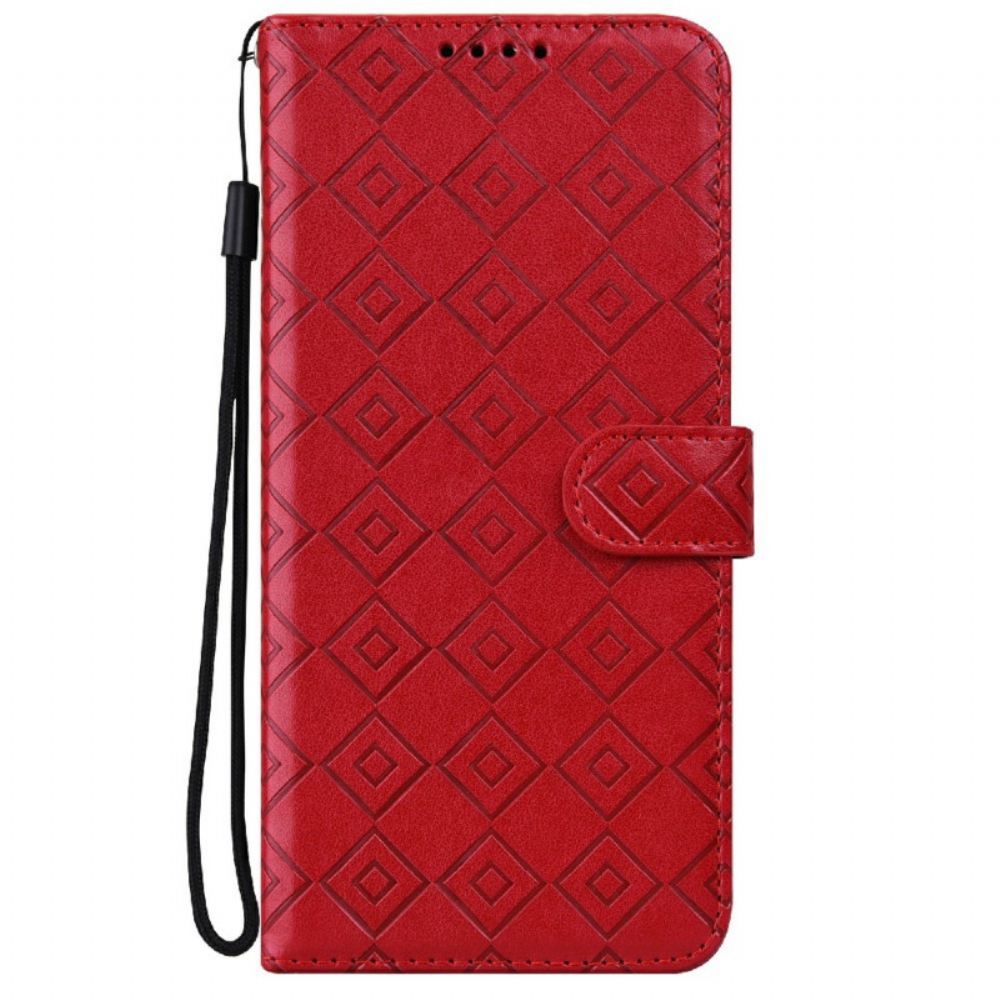 Flipové Pouzdro Na OnePlus Nord 2 5G Kontrolní Vzor Imitace Kůže