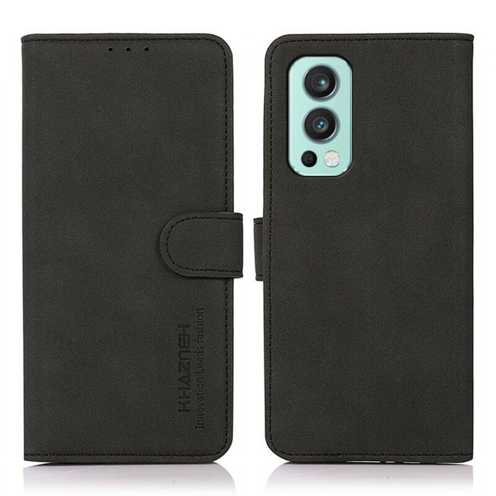 Flipové Pouzdro Na OnePlus Nord 2 5G Módní Kožený Efekt Khazneh