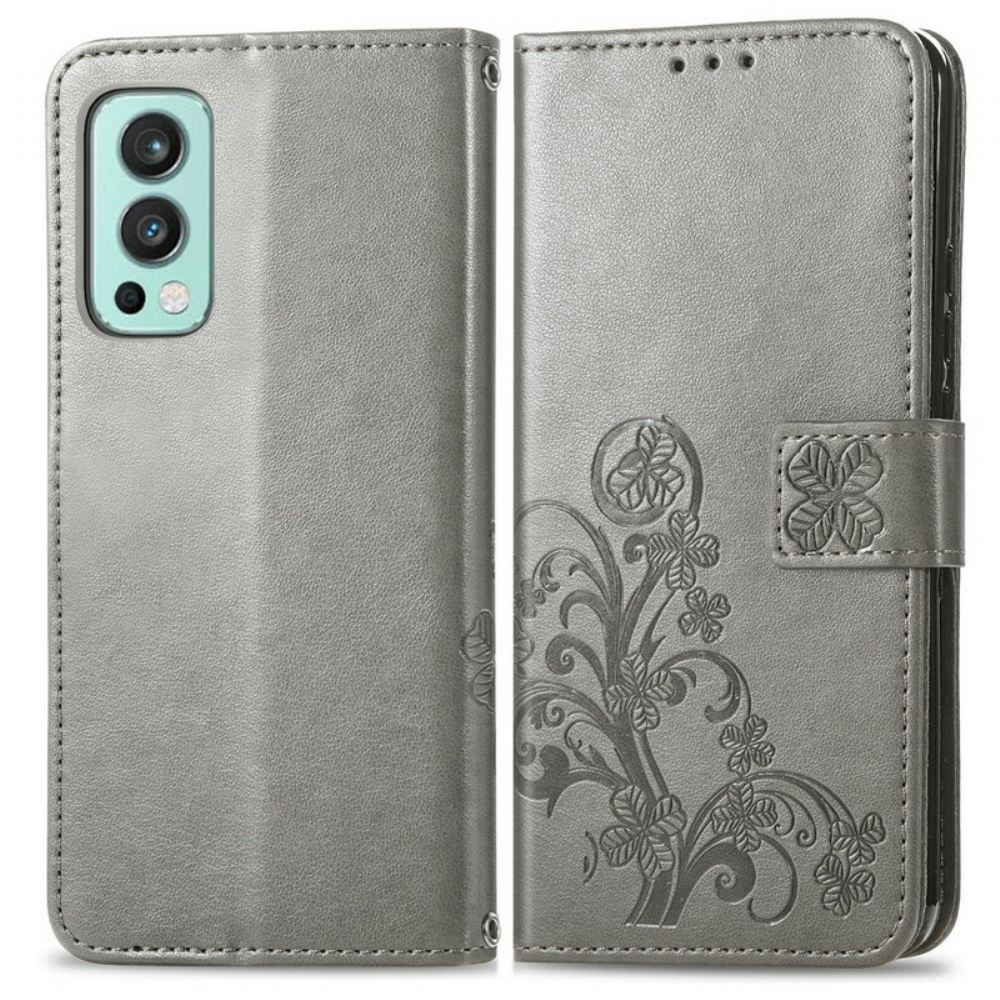 Flipové Pouzdro Na OnePlus Nord 2 5G Čtyřlístek