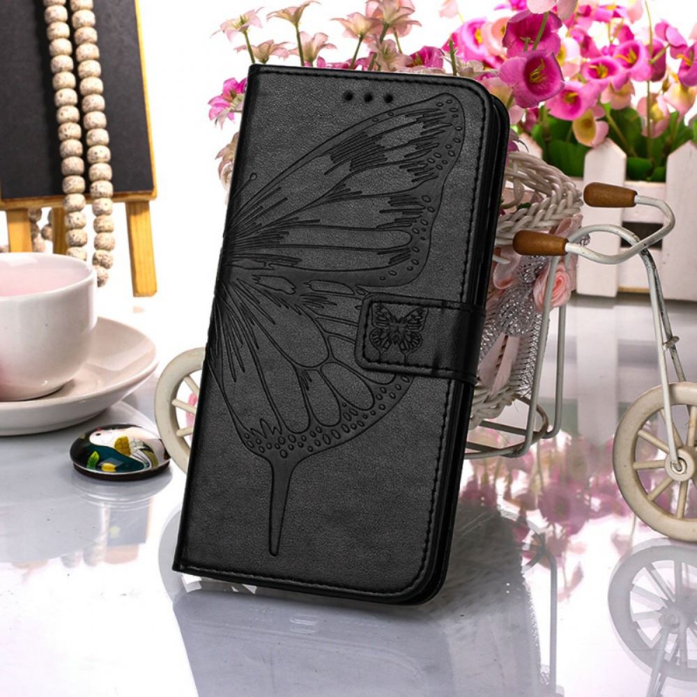 Kožené Pouzdro Na OnePlus Nord 2 5G Motýlí Design