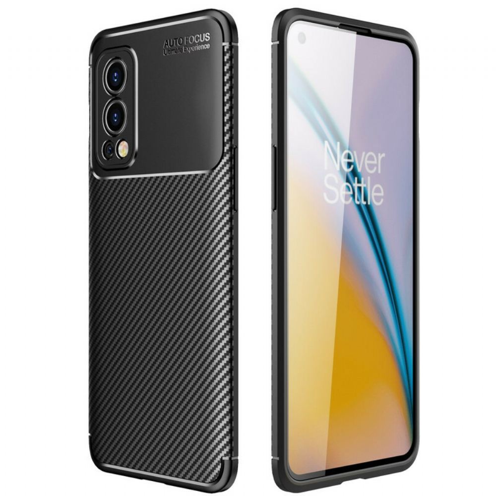 Kryt Na OnePlus Nord 2 5G Flexibilní Textura Uhlíkových Vláken