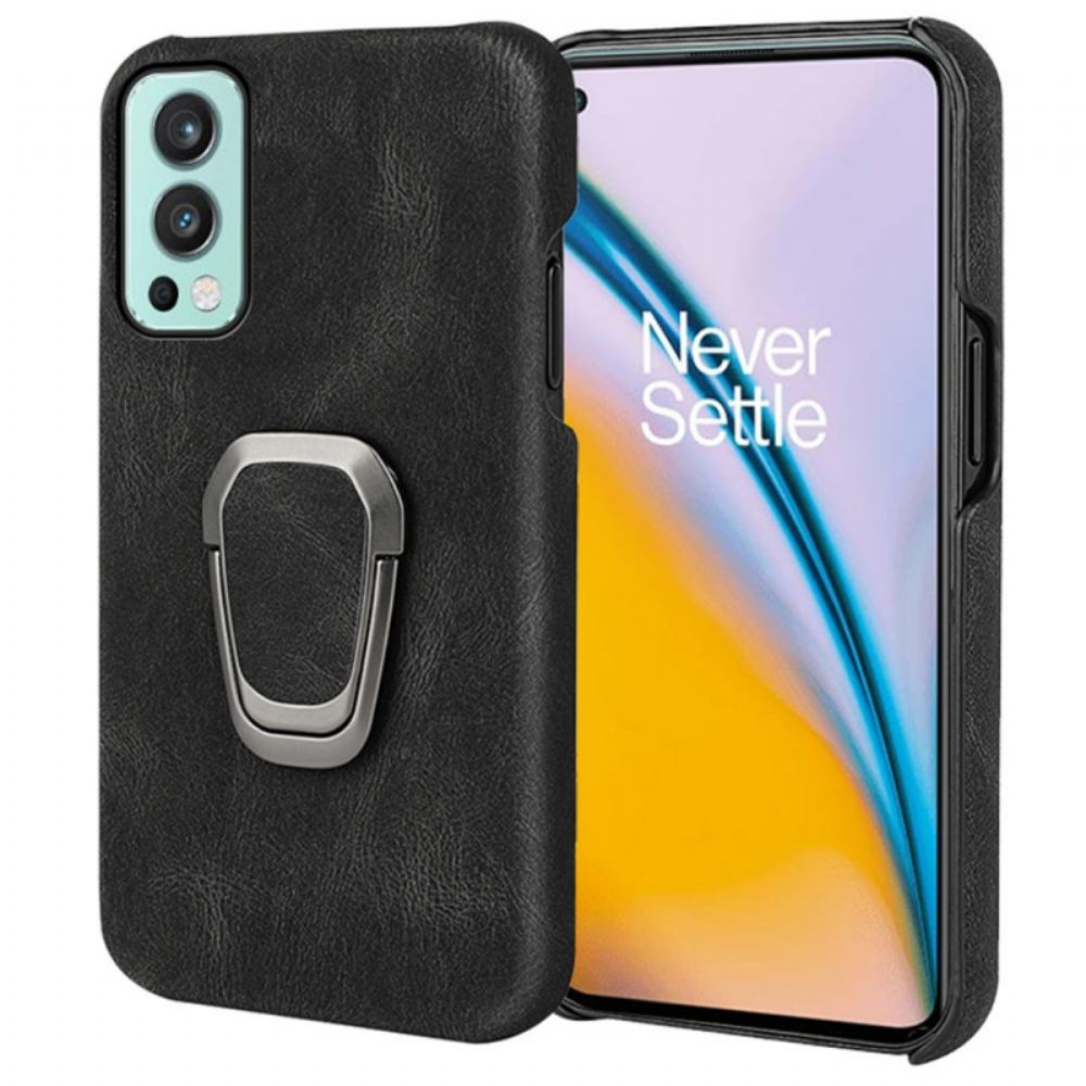 Kryt Na OnePlus Nord 2 5G Prsten S Koženým Efektem Podporuje Nové Barvy