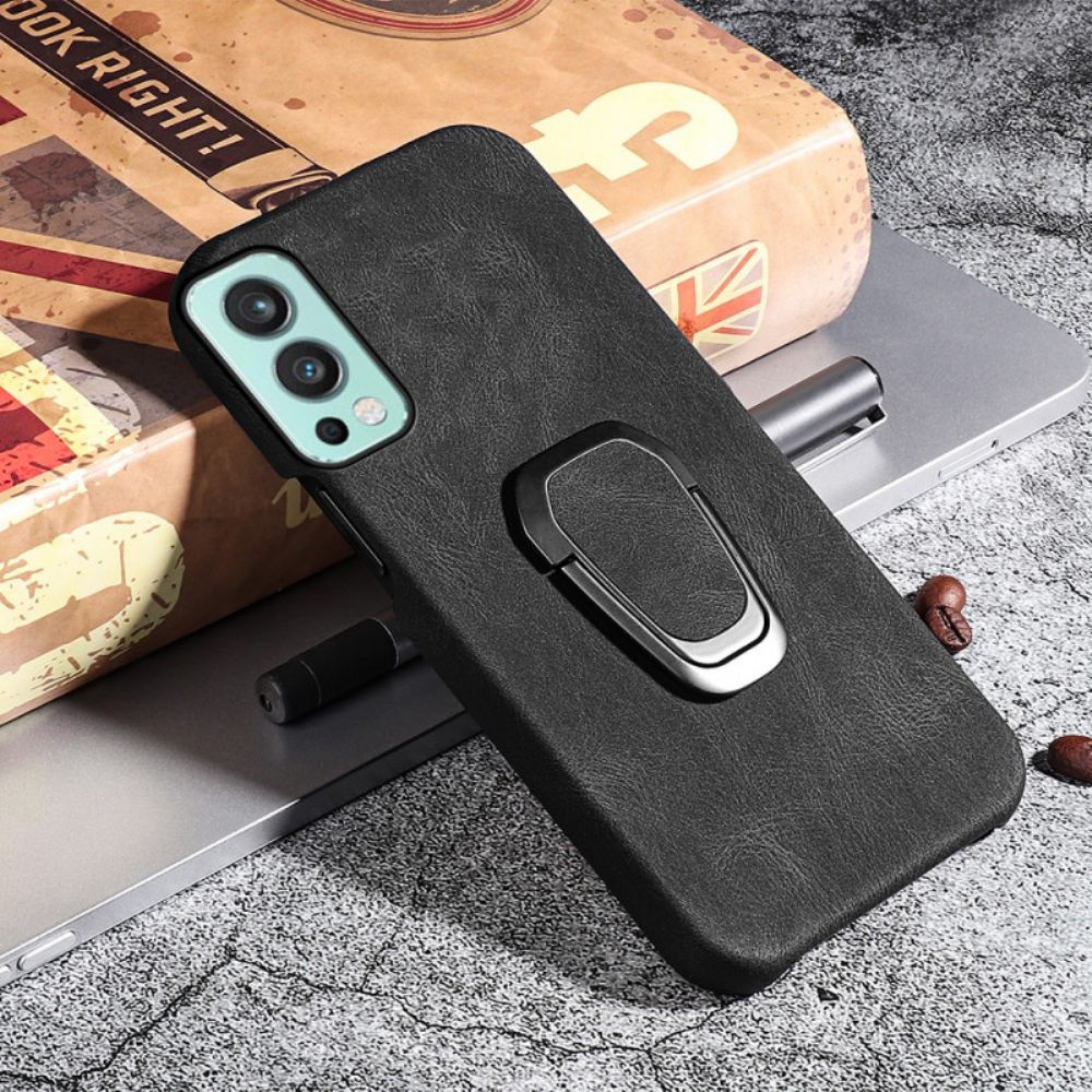 Kryt Na OnePlus Nord 2 5G Prsten S Koženým Efektem Podporuje Nové Barvy