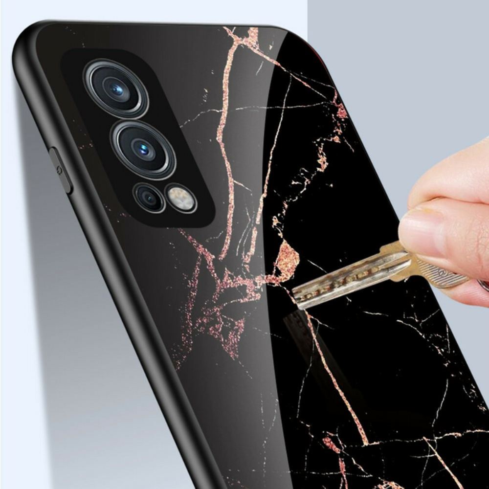 Kryt Na OnePlus Nord 2 5G Tvrzené Sklo V Mramorových Barvách