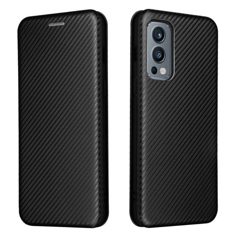 Kryty Na Mobil Na OnePlus Nord 2 5G Flipové Pouzdro Barevný Uhlíkový Silikon