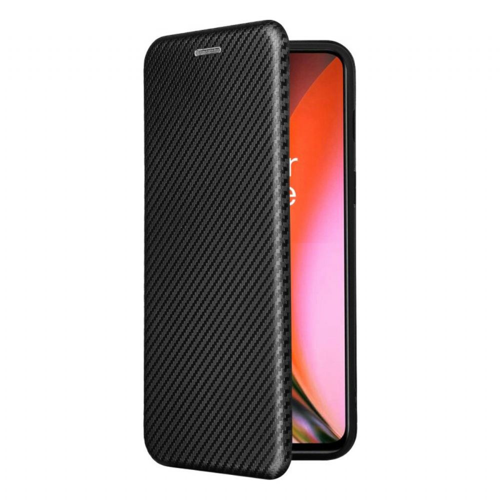 Kryty Na Mobil Na OnePlus Nord 2 5G Flipové Pouzdro Barevný Uhlíkový Silikon