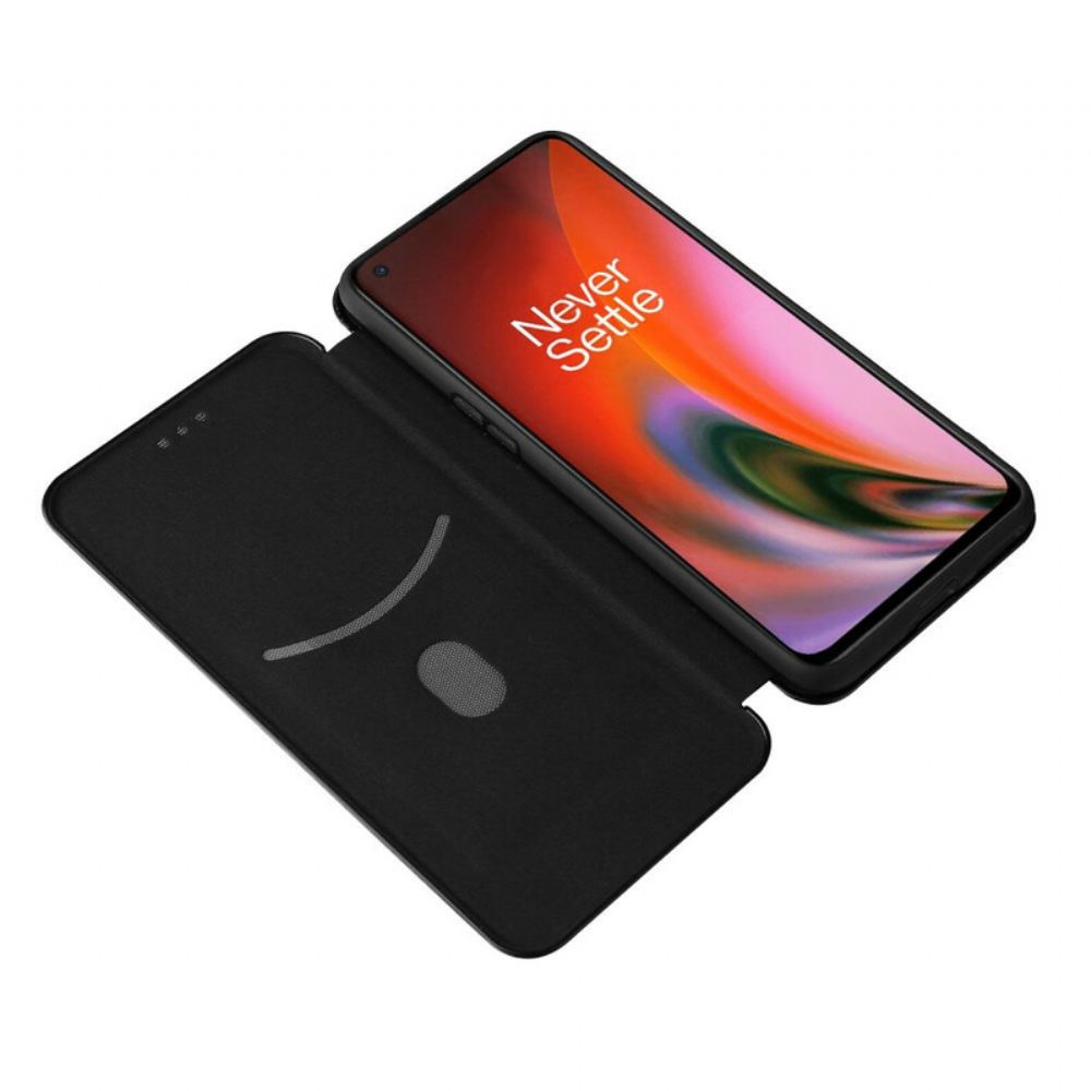 Kryty Na Mobil Na OnePlus Nord 2 5G Flipové Pouzdro Barevný Uhlíkový Silikon