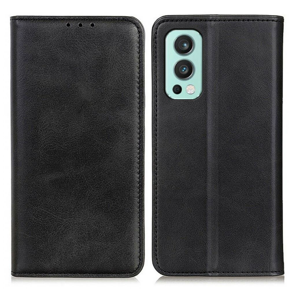 Kryty Na Mobil Na OnePlus Nord 2 5G Flipové Pouzdro Matná Štípaná Kůže