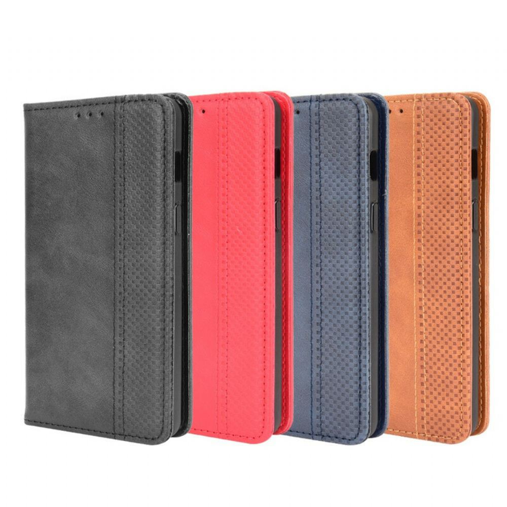 Kryty Na Mobil Na OnePlus Nord 2 5G Flipové Pouzdro Stylizovaný Vintage Kožený Efekt