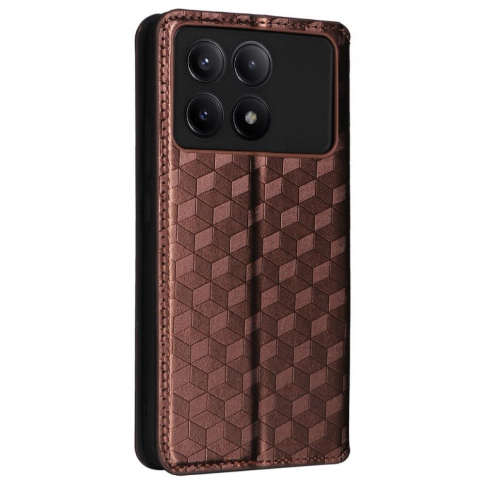 Kožené Pouzdro Folio Na Poco X6 Pro 5g 3d Diamanty