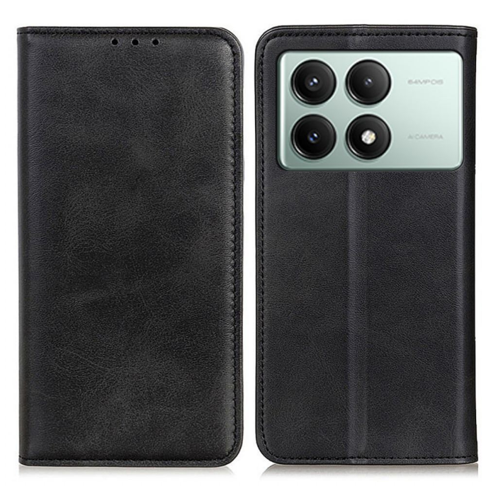 Kožené Pouzdro Folio Poco X6 Pro 5g Klasická Štípaná Kůže