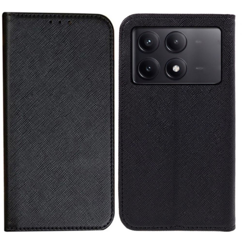 Kožené Pouzdro Folio Poco X6 Pro 5g Křížová Textura