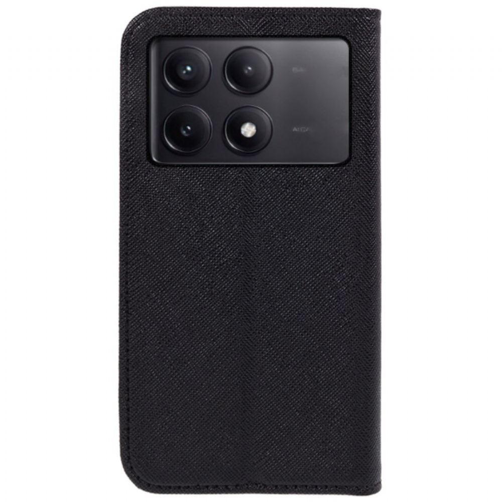 Kožené Pouzdro Folio Poco X6 Pro 5g Křížová Textura
