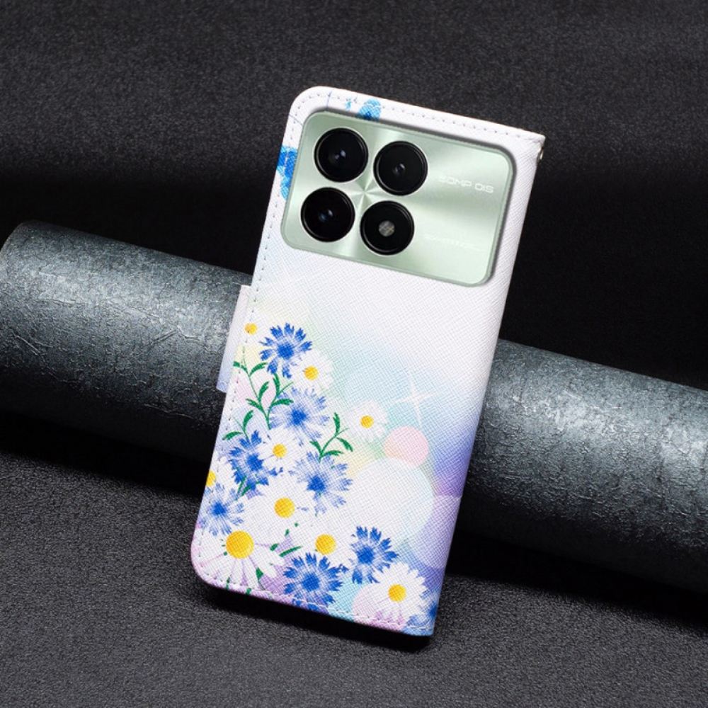 Kožený Kryt Poco X6 Pro 5g Motýl A Květiny