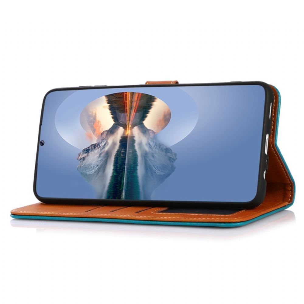 Kožený Kryt Poco X6 Pro 5g Zlatá Spona Khazneh
