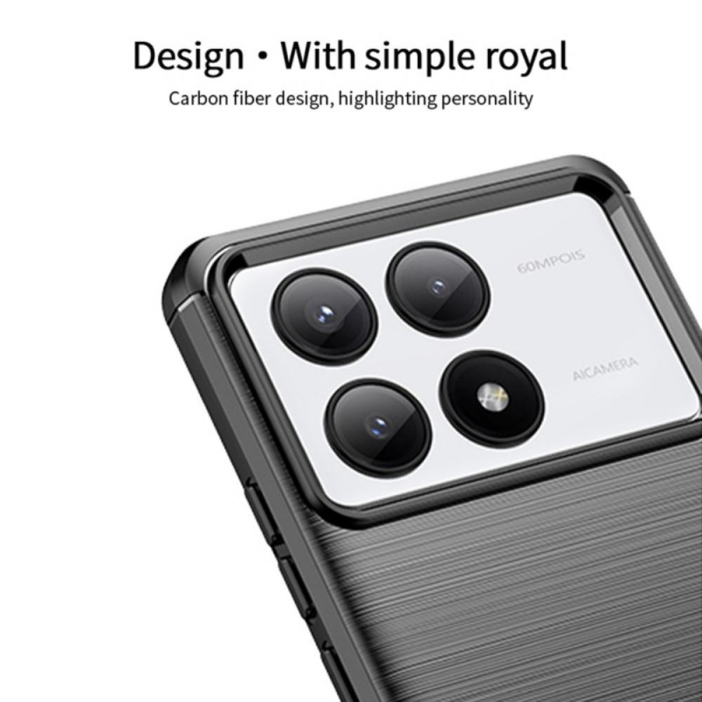 Kryt Poco X6 Pro 5g Mofi Kartáčované Uhlíkové Vlákno