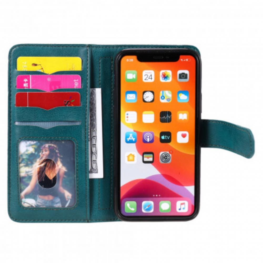 Flipové Pouzdro Na iPhone 11 Pro Multifunkční Držák Na 10 Karet