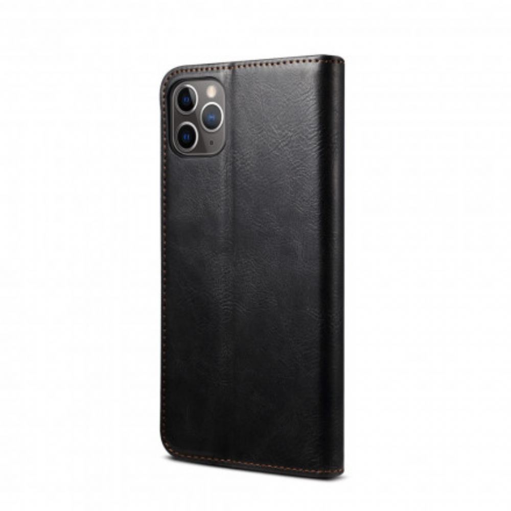 Kryty Na Mobil Na iPhone 11 Pro Flipové Pouzdro Voskovaná Umělá Kůže