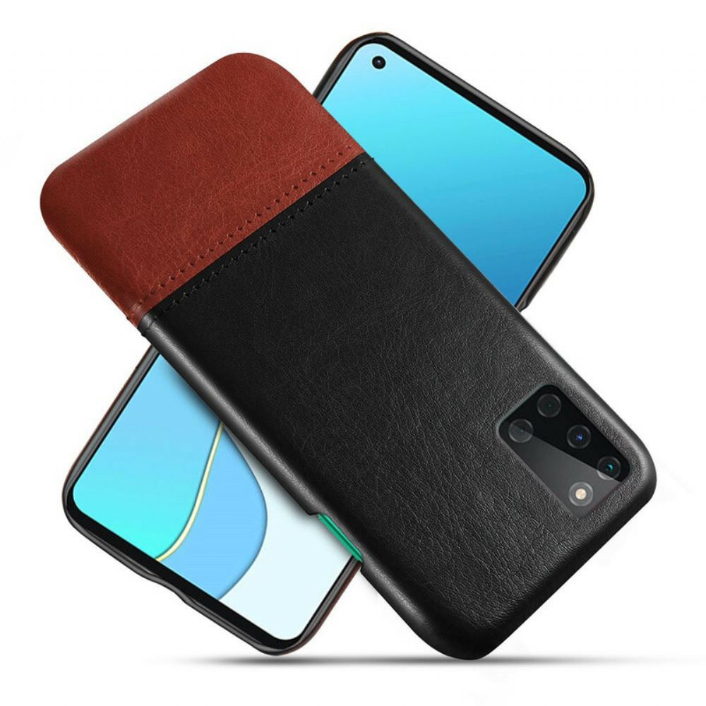 Kryt Na OnePlus 8T Dvoubarevný Kožený Efekt Ksq