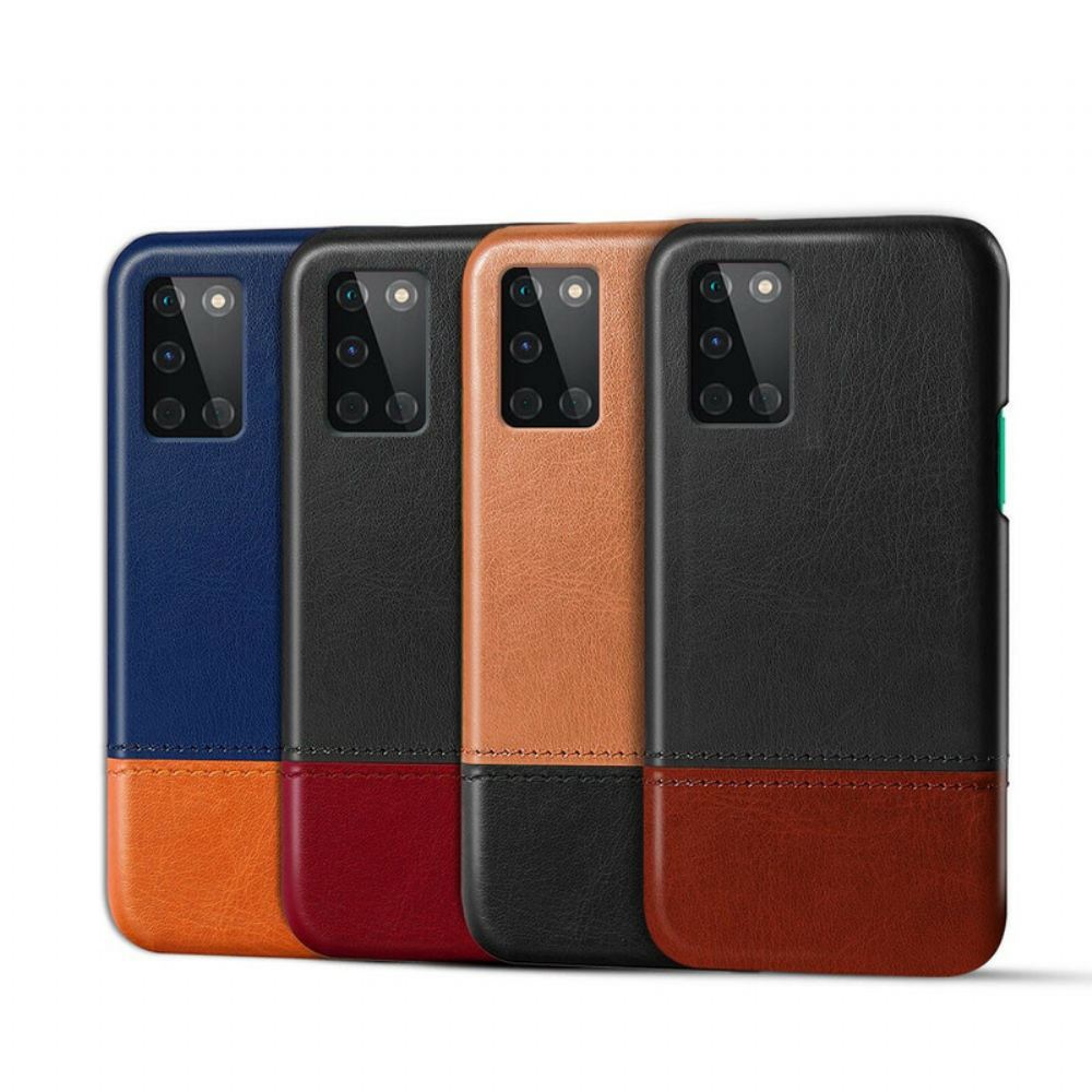 Kryt Na OnePlus 8T Dvoubarevný Kožený Efekt Ksq