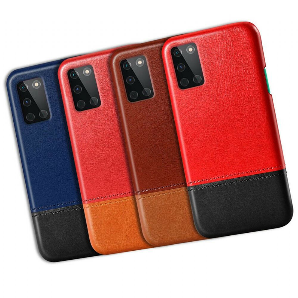 Kryt Na OnePlus 8T Dvoubarevný Kožený Efekt Ksq