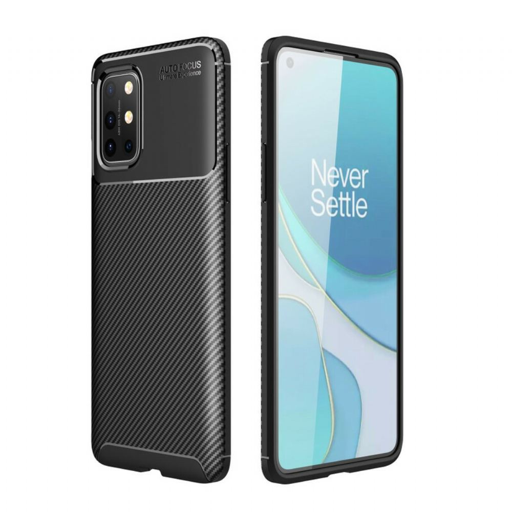 Kryt Na OnePlus 8T Flexibilní Textura Uhlíkových Vláken